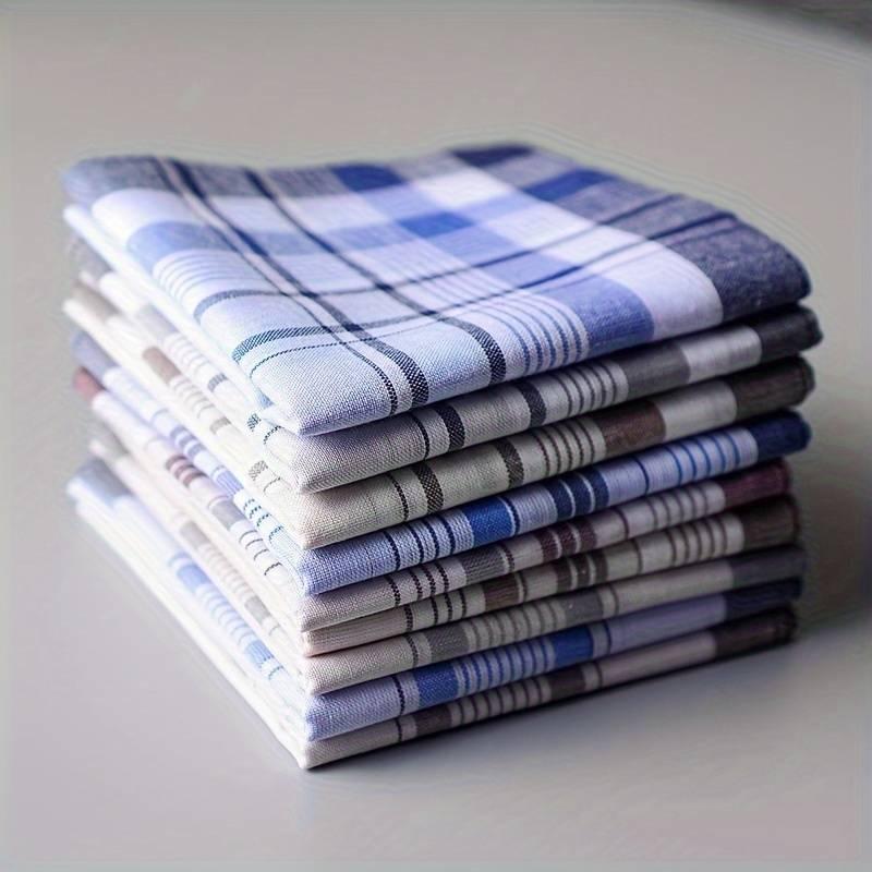1pc Men's Polyester Handkerchief Classic Plaid Business Pocket Towel Absorbent 40cm Square Towel