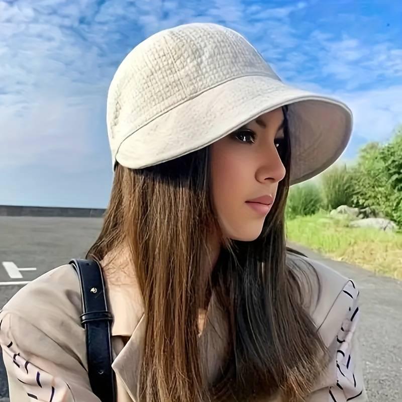 Women's Wide-Brim Sun Hat - Lightweight Breathable Adjustable Foldable Polyester for Hiking, Fishing, Beach & Travel