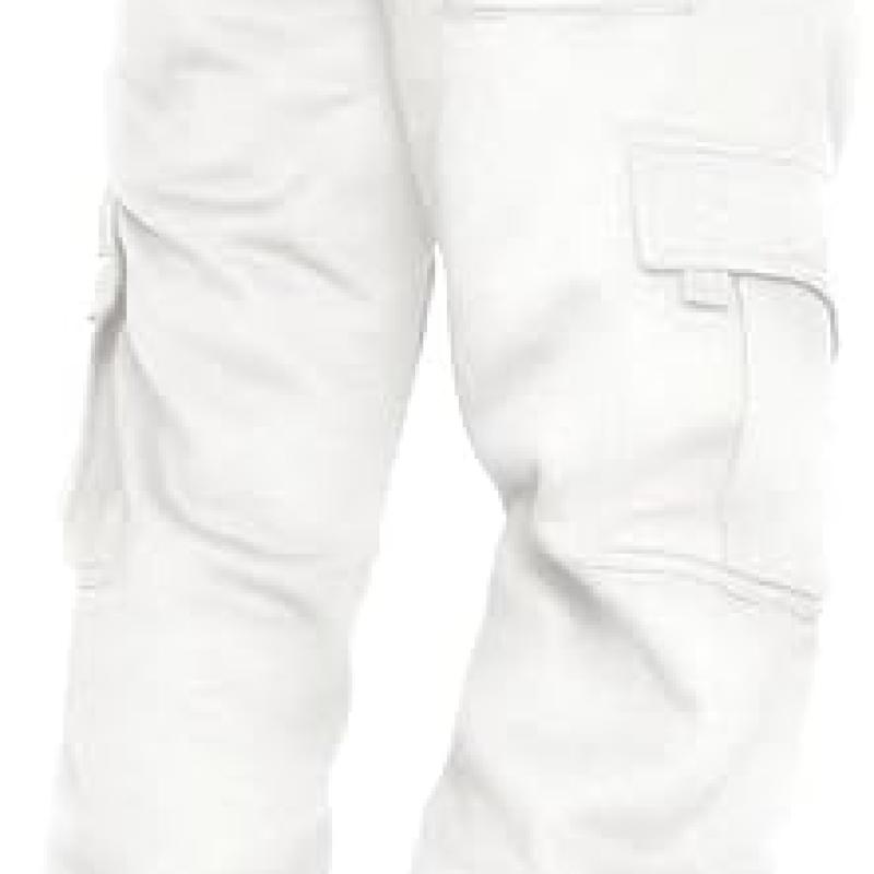 Men's Cargo Sweatpants Casual Fleece Joggers Loose Fit Open Bottom Athletic Pants for Men with Pockets