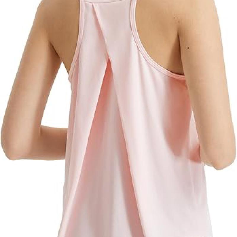 Women's Workout Tops Sleeveless Running Athletic Shirts Tank Tops Racerback Quick Dry UPF 50+