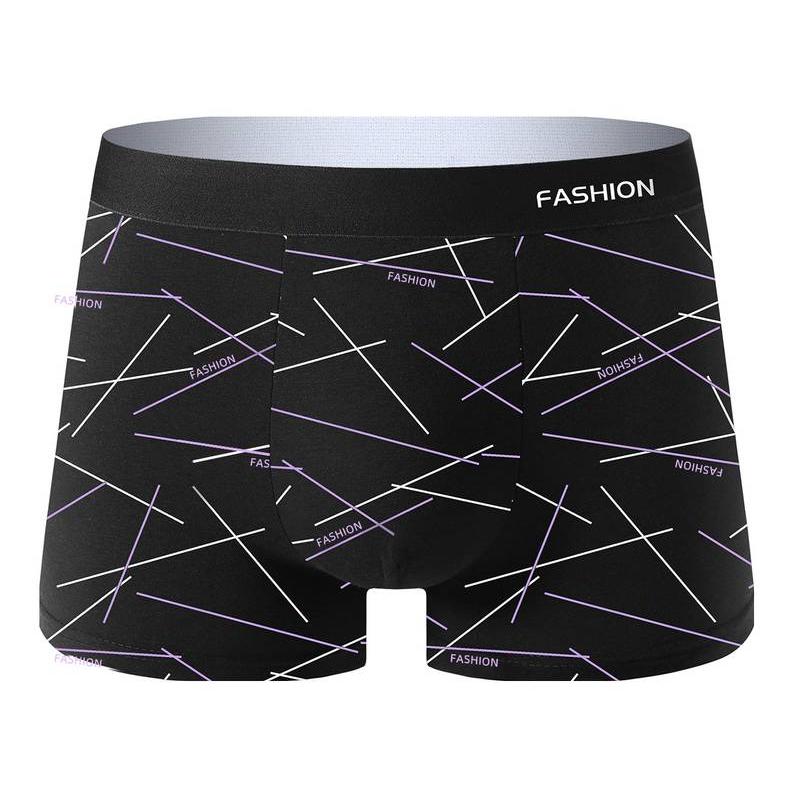 Men'S Boxer Briefs - High Elasticity Breathable Casual Underwear with Unique Geometric Print