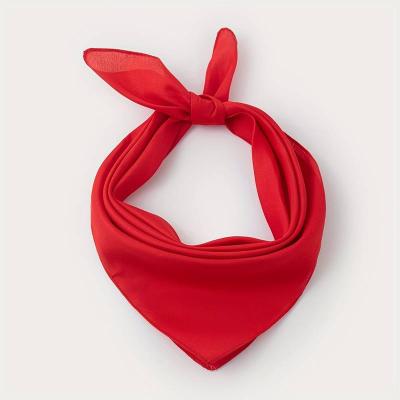 New Solid Color Single-Color Professional 50 Square Scarf Faux Small Square Gift Performance Handkerchief