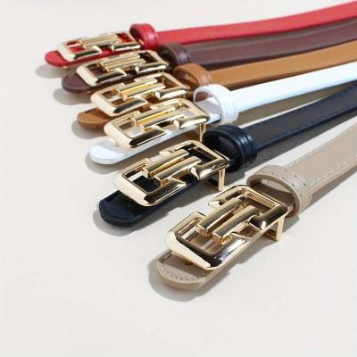 tylish Black Faux Leather Belt with Golden-Tone Metal Buckle - Unique Oval Design, Adjustable for Waist Shaping & Fashion
