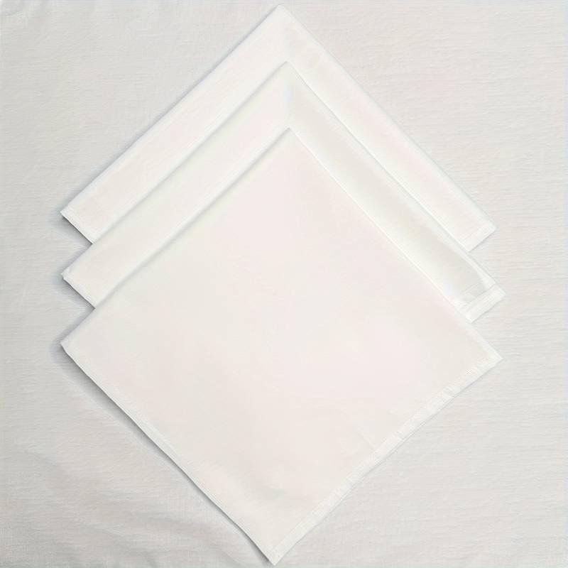 1pc Men'S Premium 100% Cotton White Handkerchief - Elegant & Soft, 39.88cm x 39.88cm, Perfect Gift for Him, Gentle on Skin, Highly Absorbent