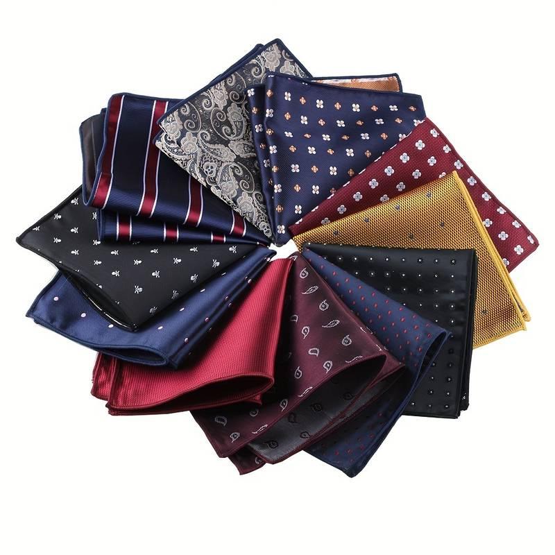 Men'S Pocket Towel, Clothing Decoration Small Square Towel, Fashion Accessories Polyester Silk Small Square Towel for Wedding And Banquet